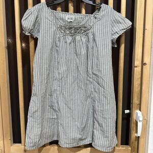 Converse One Star Dress Womens XL Gray White Stripe Short Sleeve Summer Casual
